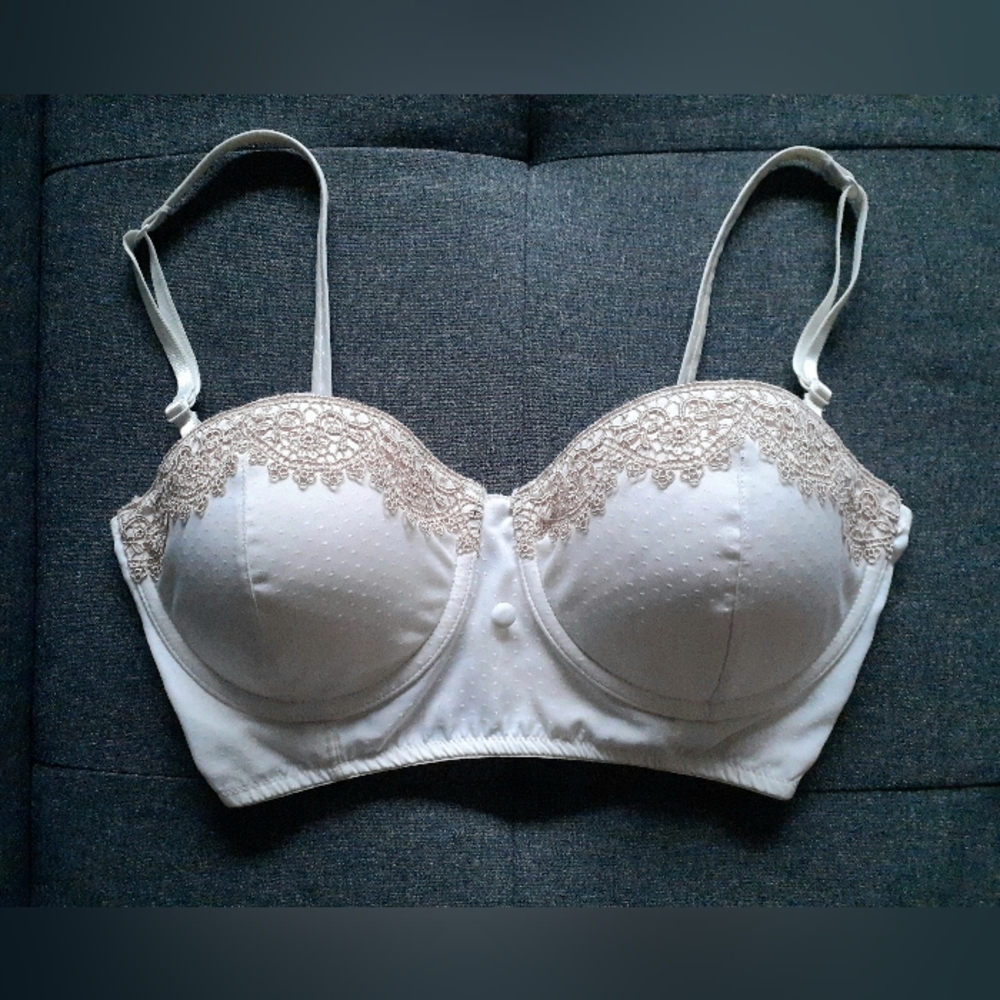 Lovely underwire and mesh bra/bralette, with straps OR strapless